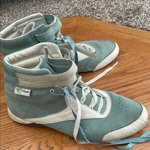 Y2K Reebok RBK High Top Sneaker Boots – Teal/White – Size 9 – Rare Retro